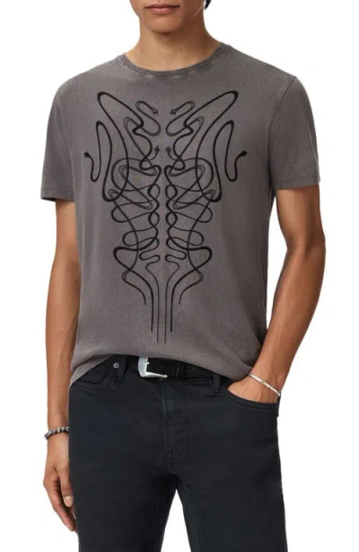 John Varvatos Onate Snake Organic Cotton Graphic T-shirt In Black