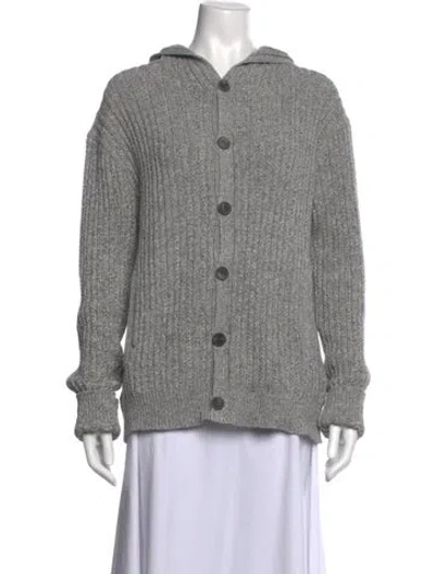 Pre-owned John Varvatos Open Front Sweater In Grey