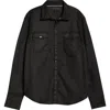 John Varvatos Otto Coated Stretch Cotton Snap-up Western Shirt In Animal Print