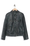John Varvatos Owen Leather Jacket In Black