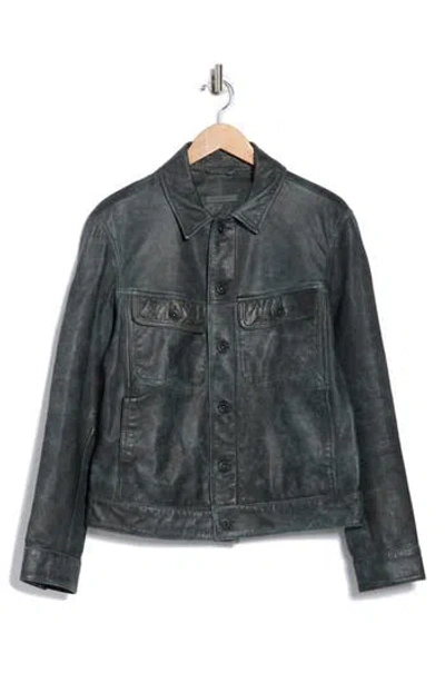 John Varvatos Owen Leather Jacket In Black