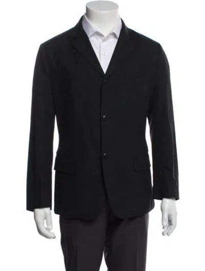 Pre-owned John Varvatos Patterned Blazer In Black