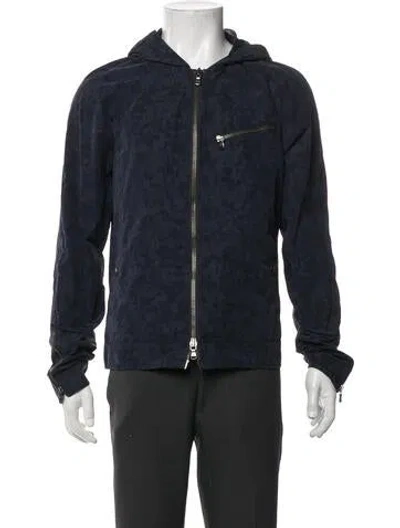 Pre-owned John Varvatos Patterned Jacket In Blue