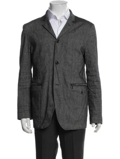 Pre-owned John Varvatos Peacoat In Gray