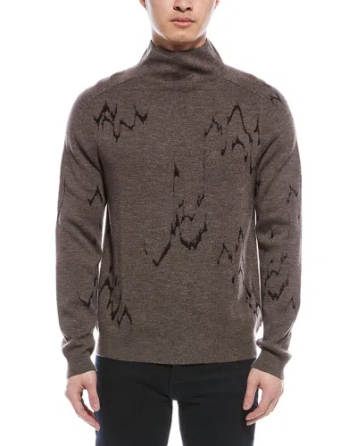 John Varvatos Pierre High Neck Wool-blend Shirt