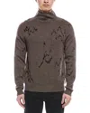 John Varvatos Pierre High Neck Wool-blend Shirt