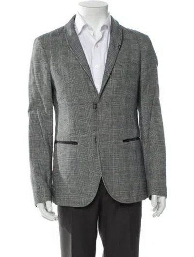 Pre-owned John Varvatos Plaid Print Blazer In Multi