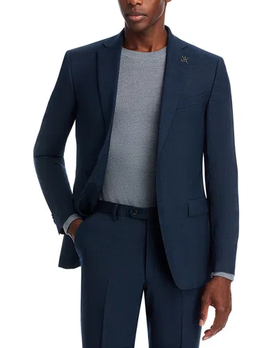 John Varvatos Plaid Slim Fit Suit Jacket In Blue