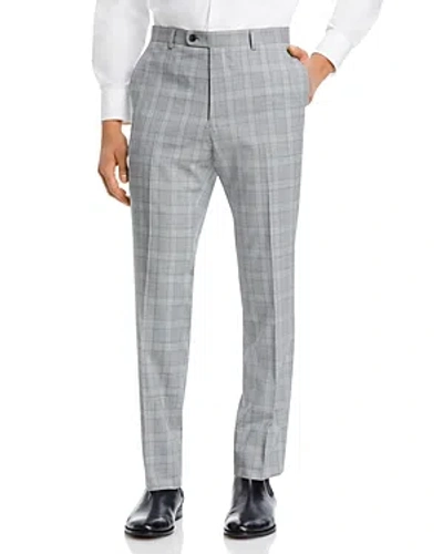 John Varvatos Street Flat Front Check Slim Fit Suit Pants In Grey