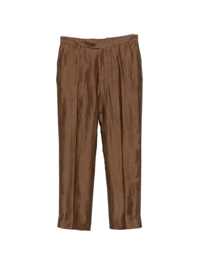 John Varvatos Pressed-crease Trousers In Brown