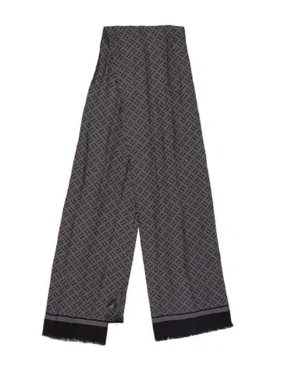 Pre-owned John Varvatos Printed Scarf In Black