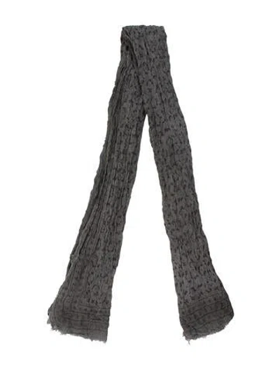 Pre-owned John Varvatos Printed Scarf In Gray