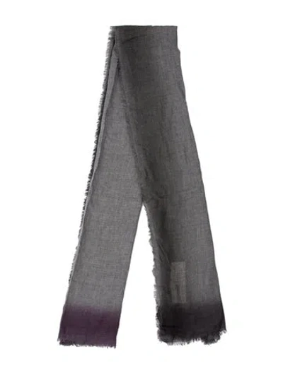 Pre-owned John Varvatos Printed Scarf W/ Tags In Grey