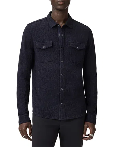 John Varvatos Ramona Abstract Print Western Shirt In Blue