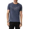 John Varvatos Raw Edge Graphic Organic Cotton T-shirt In Blue