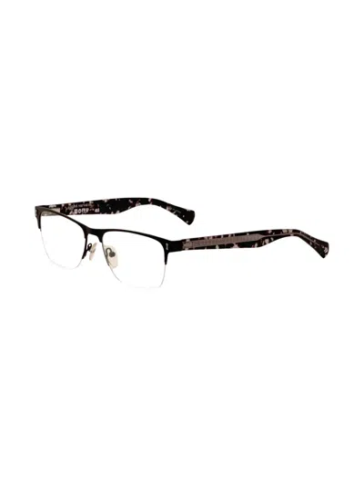 John Varvatos 직사각 프레임 안경 In Brown