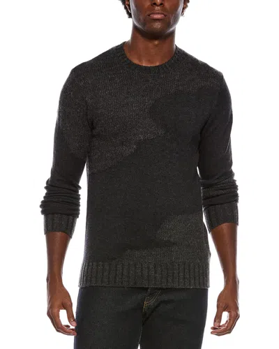 John Varvatos Rector Wool-blend Crewneck Sweater In Black