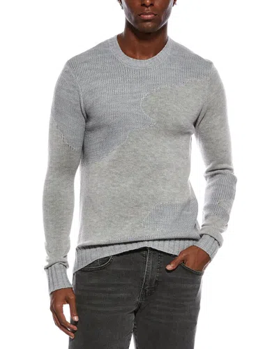 John Varvatos Rector Wool-blend Crewneck Sweater In Gray
