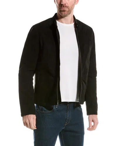 John Varvatos Reede Suede Jacket In Black