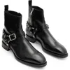 John Varvatos Regent Harness Spike Zip Boot In Black