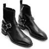 John Varvatos Regent Harness Spike Zip Boot In Black