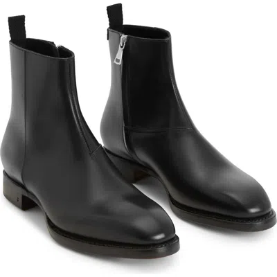 John Varvatos Regent Zip Ankle Boot In Black