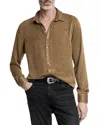 John Varvatos Regular Fit Bucks Shirt In Sienna Brown