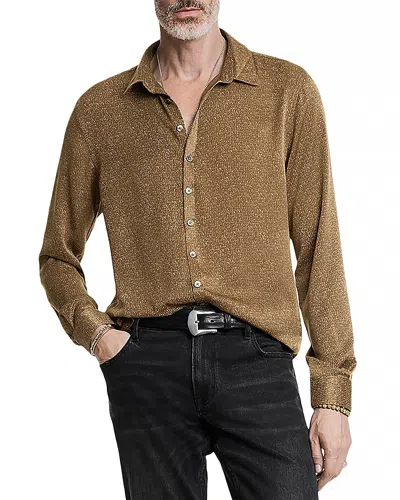 John Varvatos Regular Fit Bucks Shirt In Sienna Brown