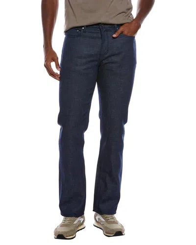 John Varvatos Regular Linen-blend Dark Wash Jean In Blue