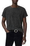 John Varvatos Relaxed Fit Raw Edge Organic Cotton T-shirt In Gray