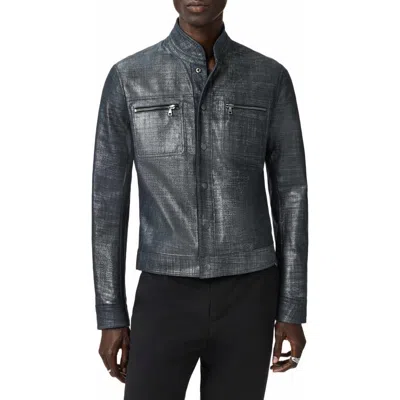 John Varvatos Reversible Leather Jacket In Multi