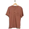 John Varvatos Rex Sublime Wash Organic Cotton Short Sleeve Henley