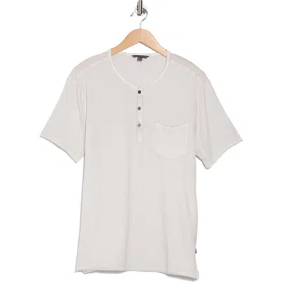 John Varvatos Rex Sublime Wash Organic Cotton Short Sleeve Henley In White