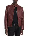 John Varvatos Reynolds Racer Jacket In Oxblood