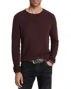 John Varvatos Riley Textured Sweater In Plum