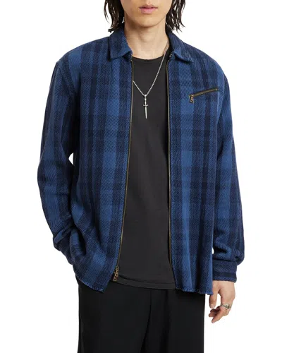 John Varvatos Robbins Yarn Dye Sport Shirt In Blue