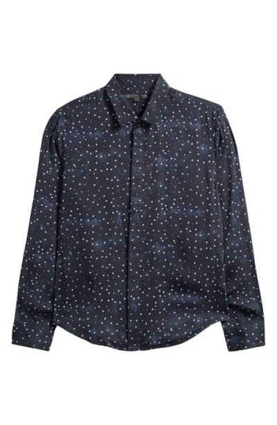 John Varvatos Rodney Hidden Placket Button-up Shirt In Blue
