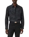 John Varvatos Rodney Hidden Placket Button-up Shirt In Black