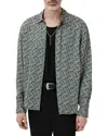 John Varvatos Rodney Hidden Placket Button-up Shirt In Green