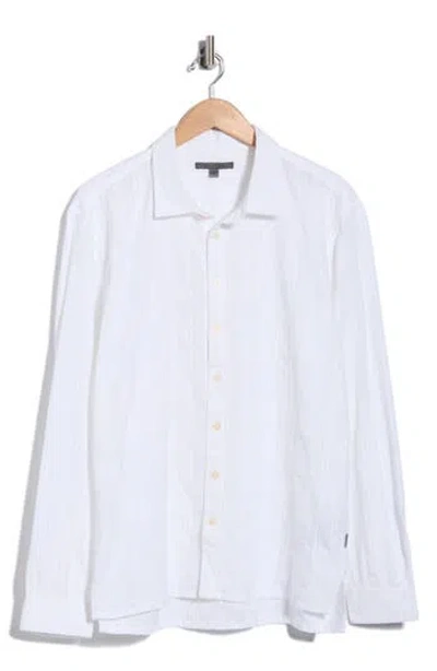 John Varvatos Roman Oversized Cotton Shirt Jacket In White