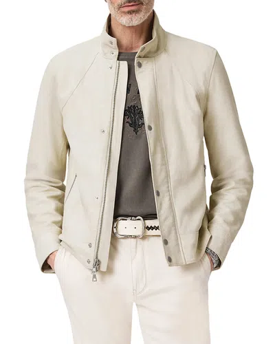 John Varvatos Ronan Leather Cropped Jacket In Brown