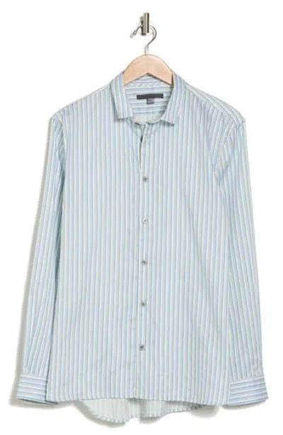 John Varvatos Ross Cotton Button-up Shirt In Blue Stone