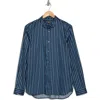 John Varvatos Ross Cotton Shirt In Deep Blue