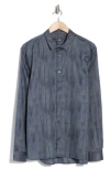 John Varvatos Ross Cotton Shirt In Dusted Blue