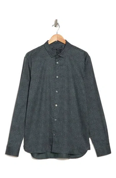 John Varvatos Ross Cotton Shirt In Midnight