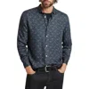 John Varvatos Ross Satin Button-up Shirt In Black