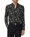 John Varvatos Ross Abstract Button-up Shirt In Green