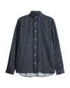John Varvatos Ross Satin Button-up Shirt In Black