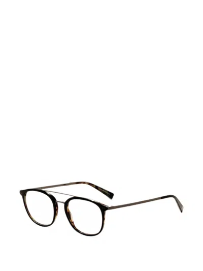 John Varvatos 톨토이즈셸 라운드 프레임 안경 In Brown