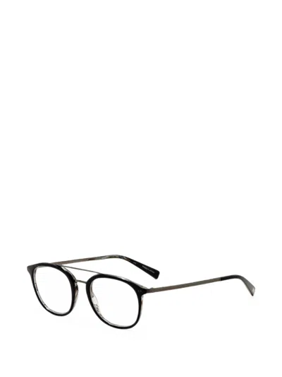 John Varvatos Round-frame Glasses In Black